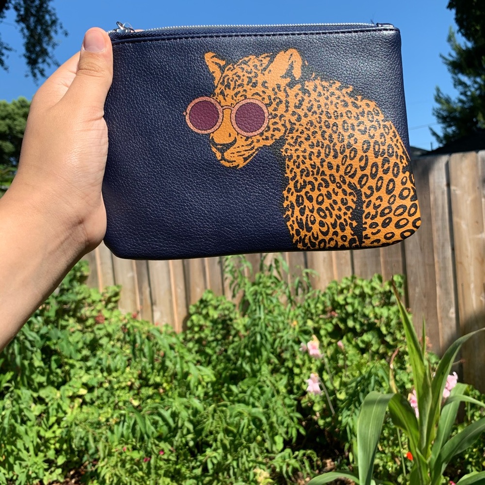 Leopard makeup bag